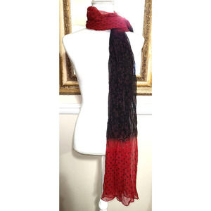 Elegant Red and Black Women's Scarf
